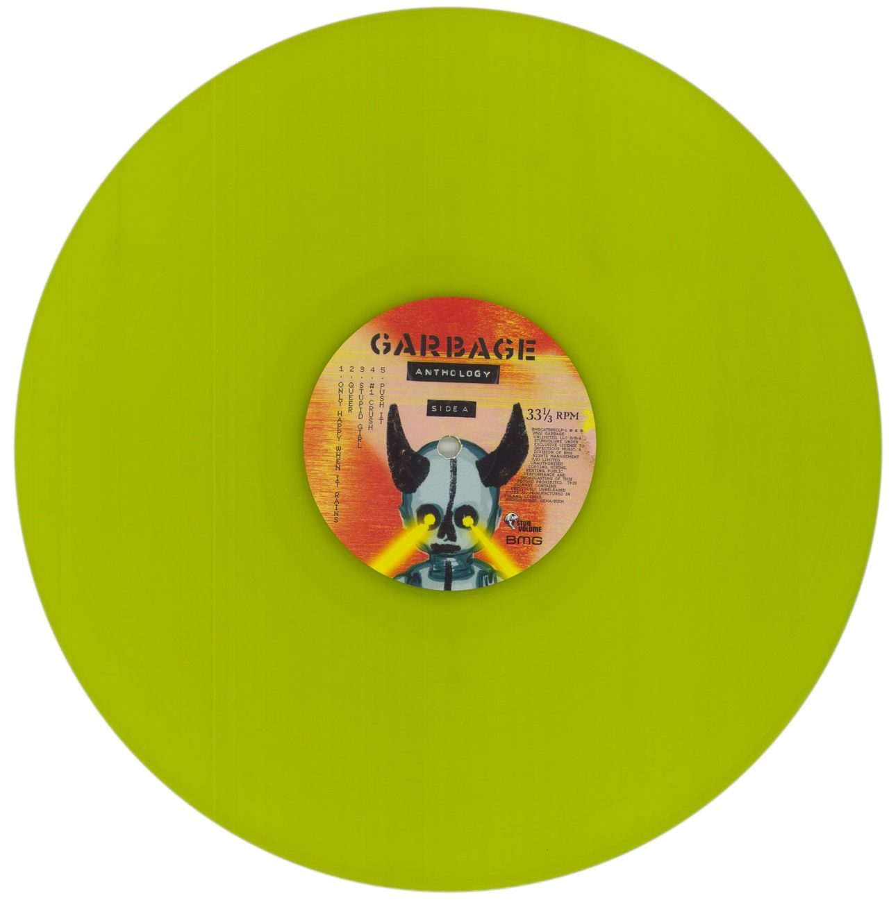 Garbage Anthology - Yellow Vinyl UK 2-LP vinyl set