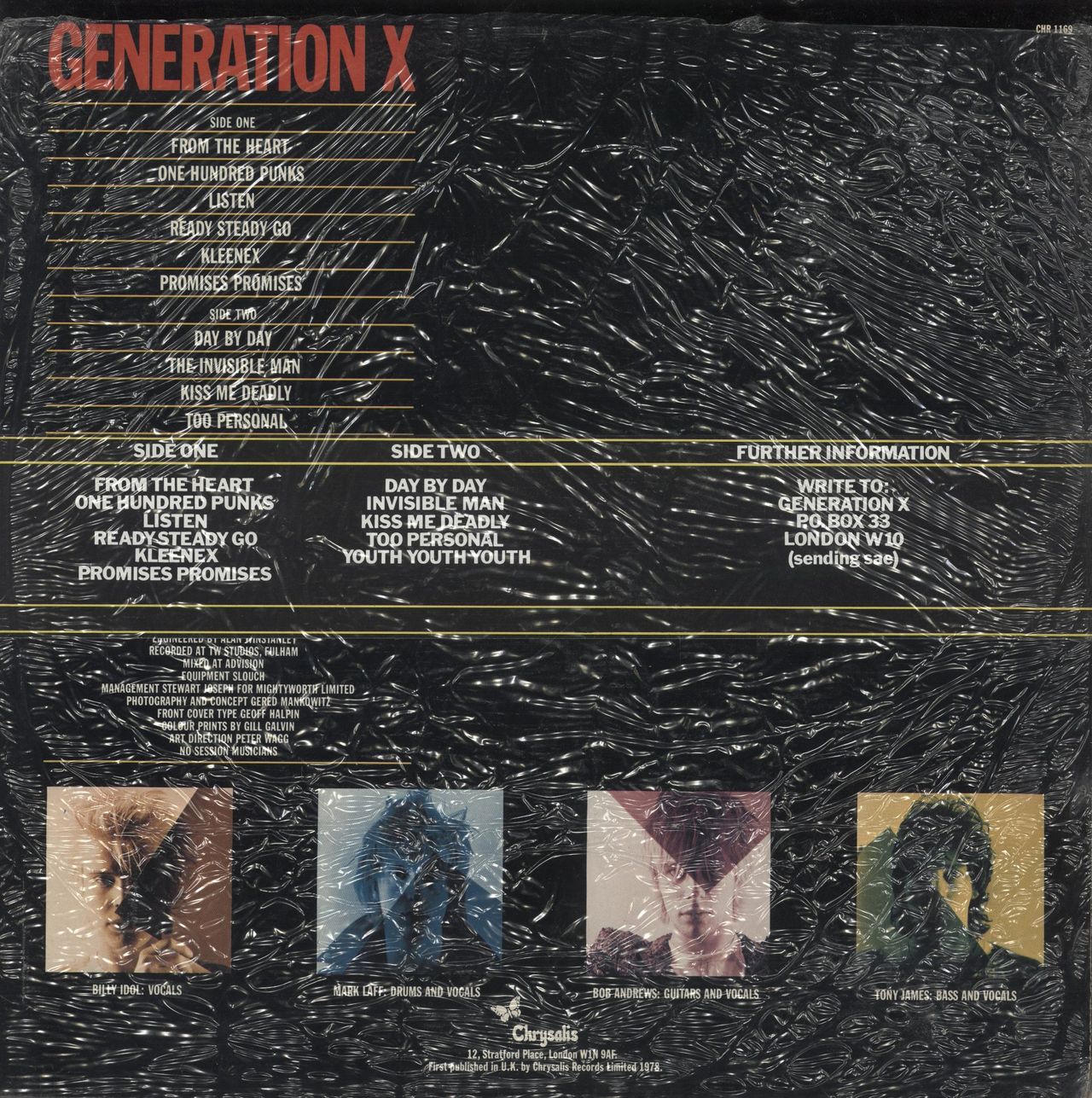Generation X Generation X + Bellyband UK Vinyl LP