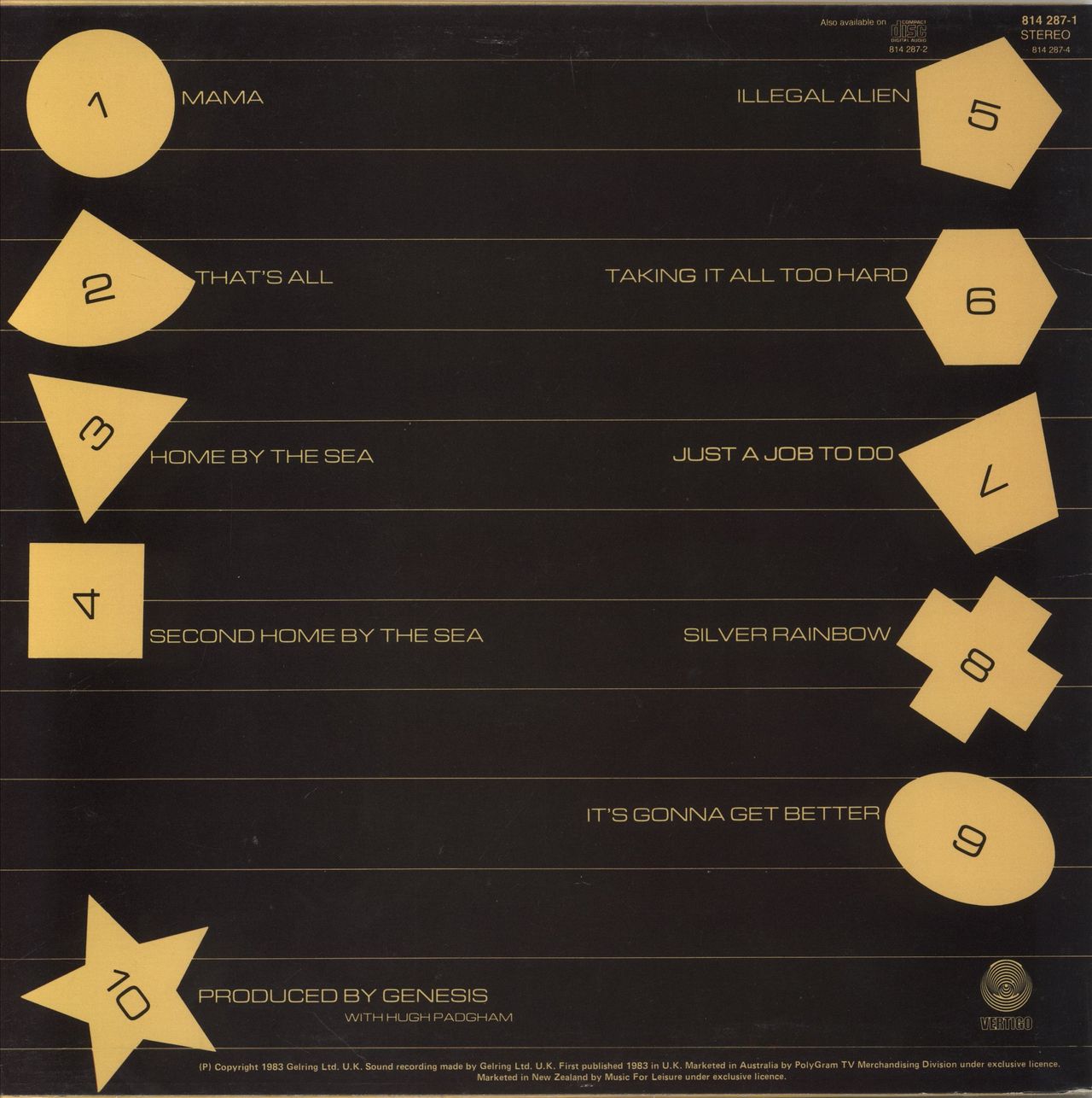 Genesis Genesis Australian Vinyl LP