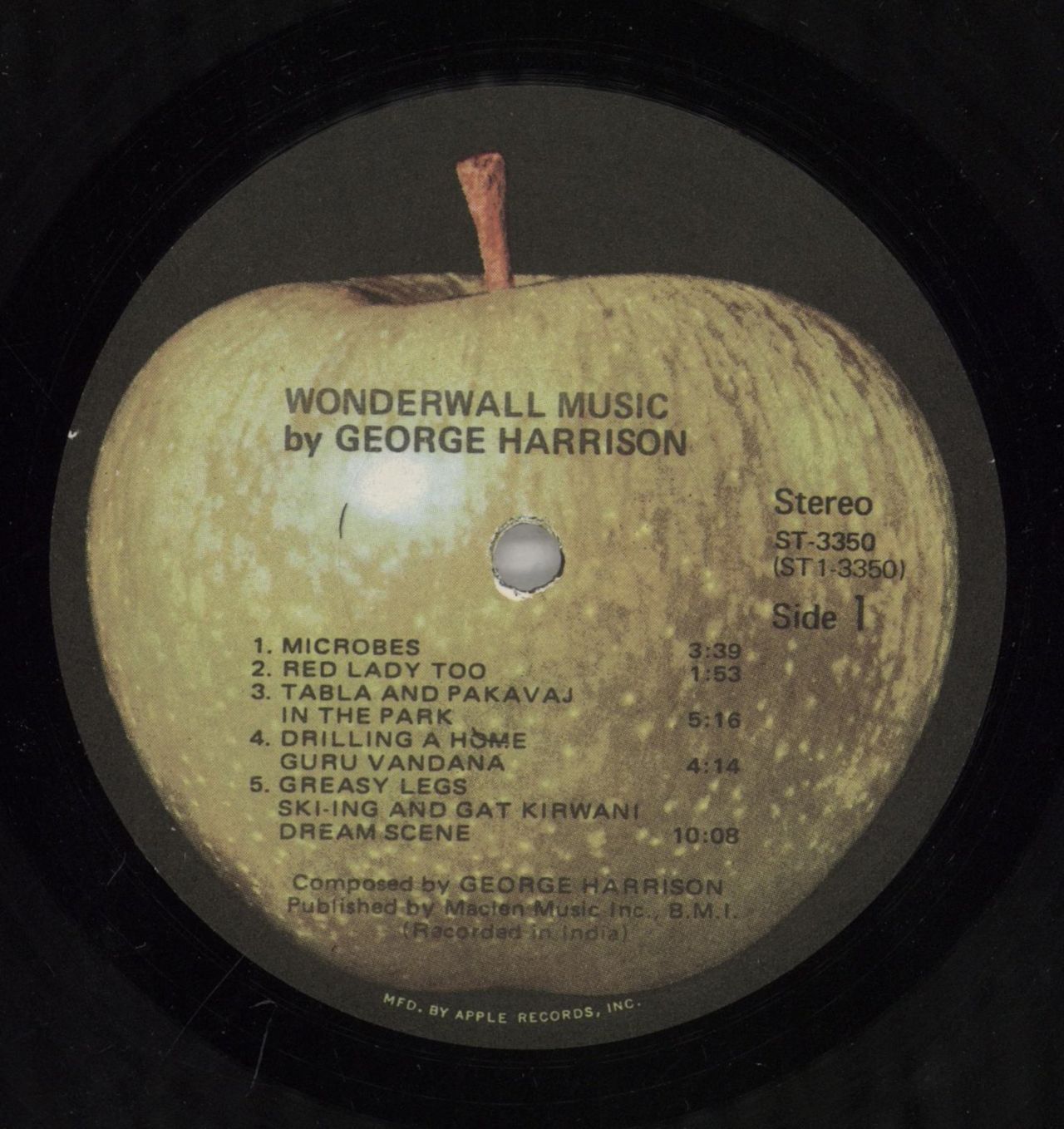 George Harrison Wonderwall Music - misprinted sleeve US Vinyl LP