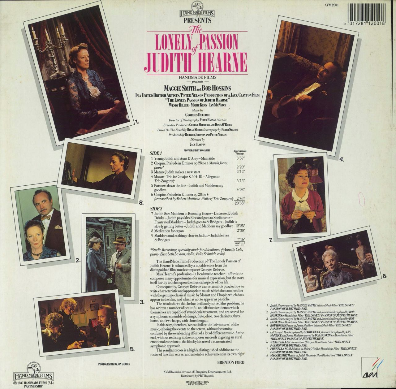 Georges Delerue The Lonely Passion Of Judith Hearne German Vinyl LP