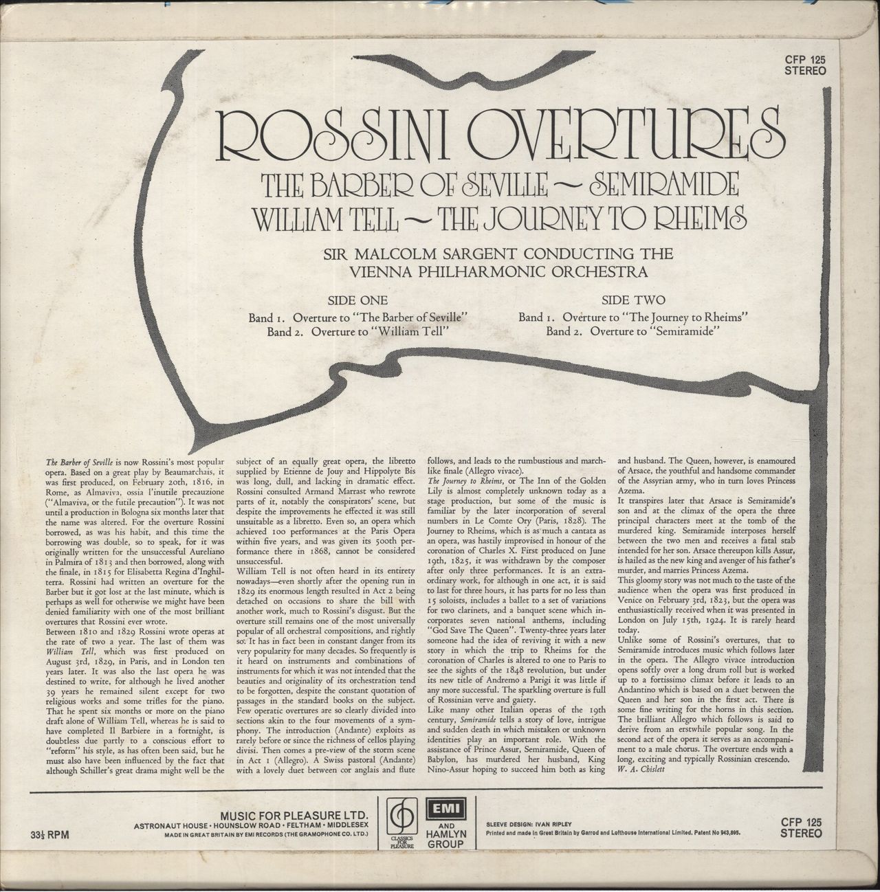 Gioacchino Rossini Rossini Overtures UK Vinyl LP