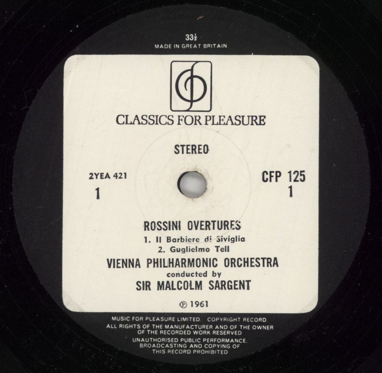 Gioacchino Rossini Rossini Overtures UK Vinyl LP