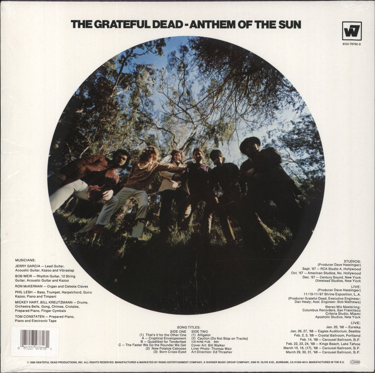 Grateful Dead Anthem Of The Sun - 180gm - Shrink UK Vinyl LP