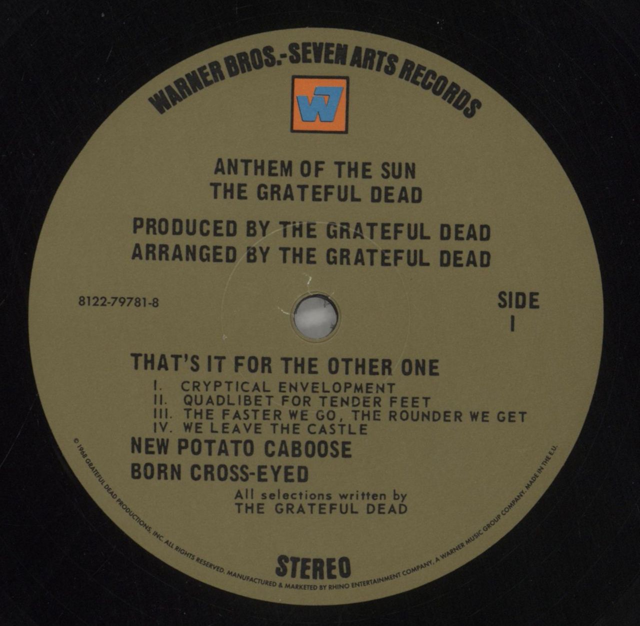 Grateful Dead Anthem Of The Sun - 180gm - Shrink UK Vinyl LP