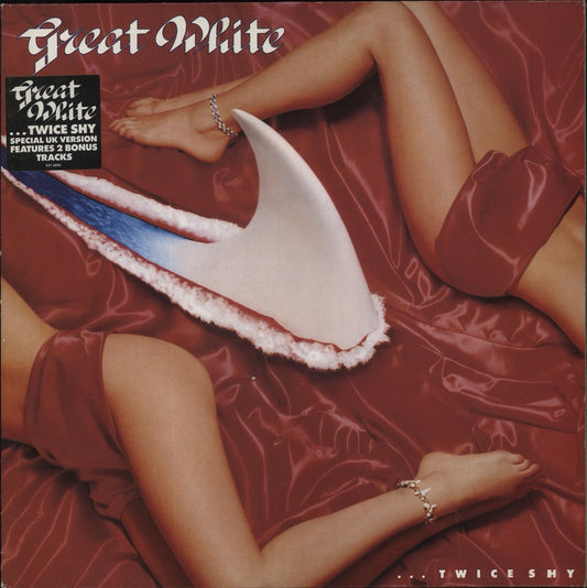 Great White ... Twice Shy - Stickered sleeve UK Vinyl LP