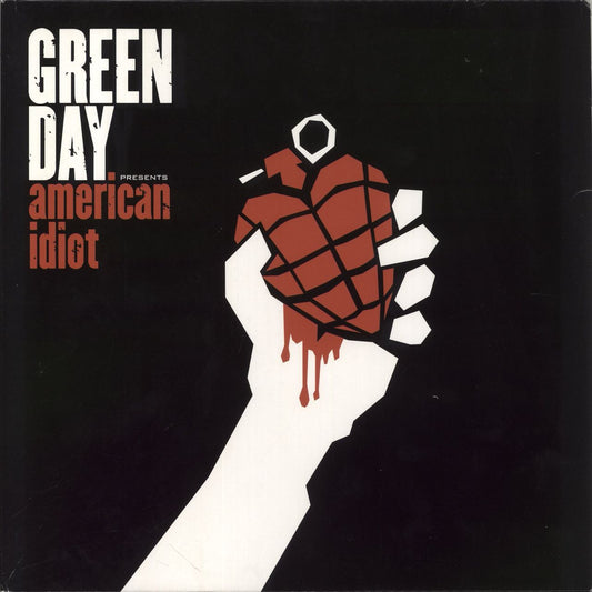 Green Day American Idiot - Red Marbled and White Marbled Vinyl UK 2-LP vinyl set