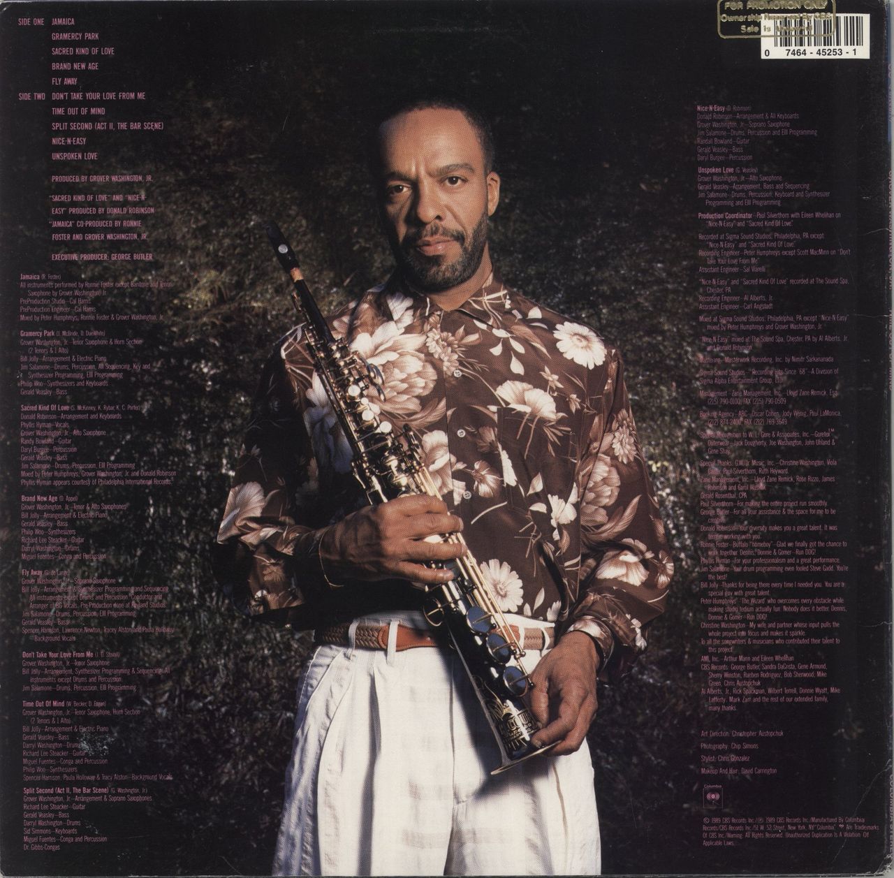 Grover Washington Time Out Of Mind - Promo Stamped US Vinyl LP