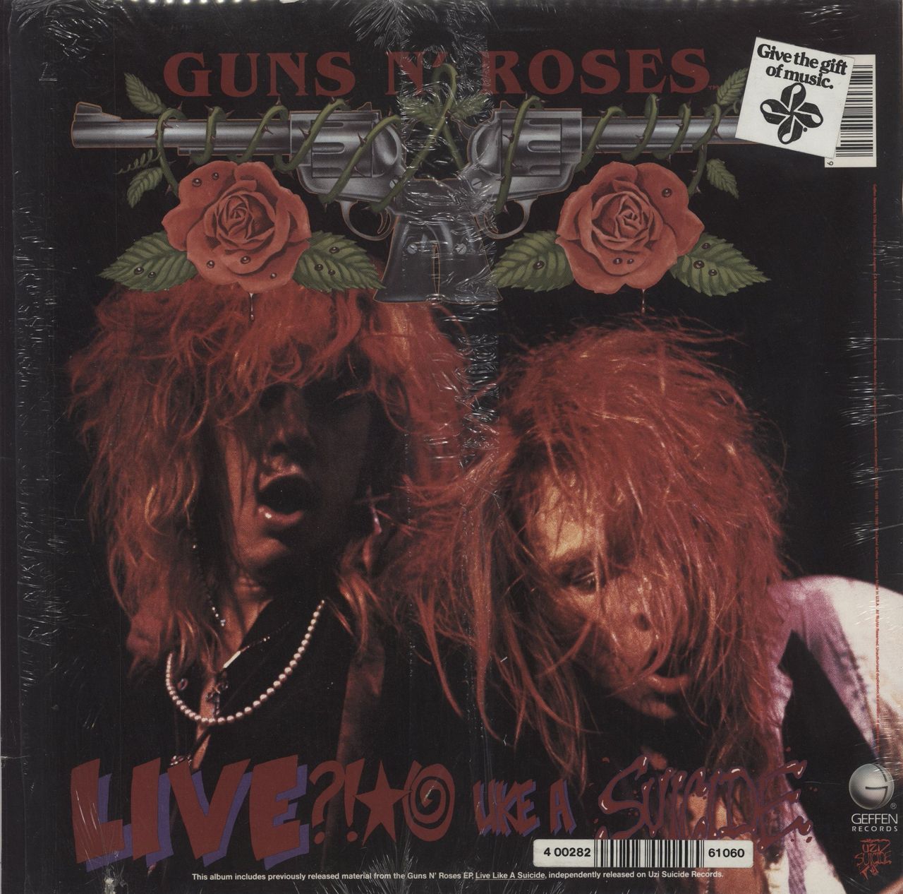 Guns N Roses G N' R Lies - 1st Uncensored Sleeve - Stickered Shrink US Vinyl LP
