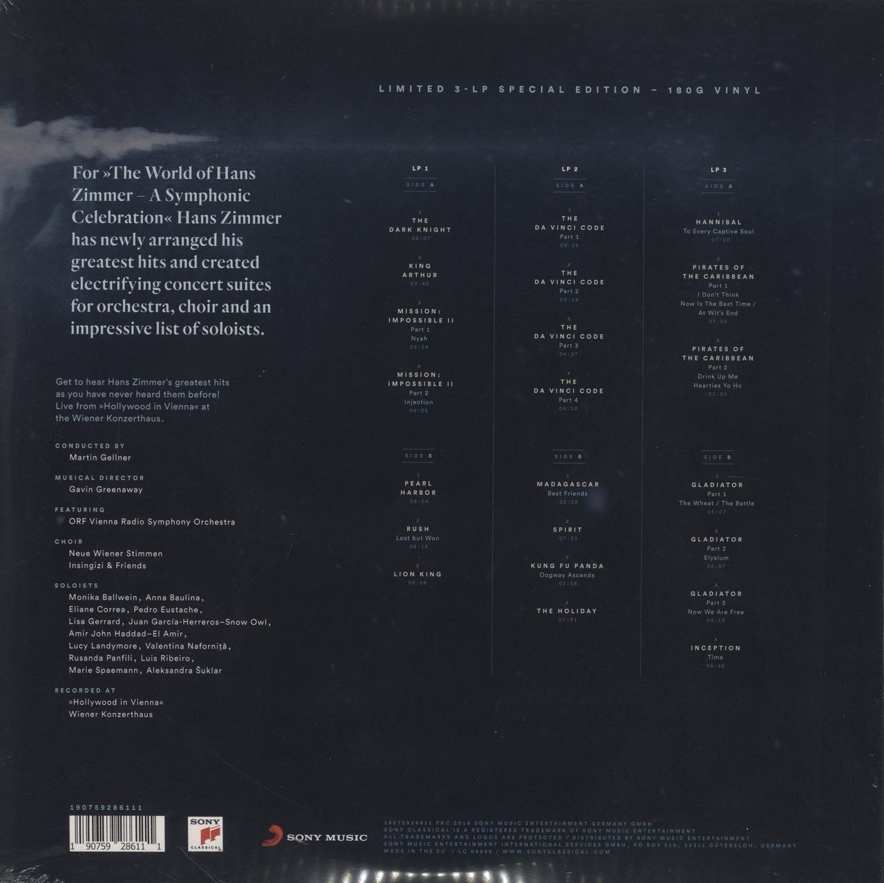 Hans Zimmer The World Of Hans Zimmer (A Symphonic Celebration) - Sealed US 3-LP vinyl set