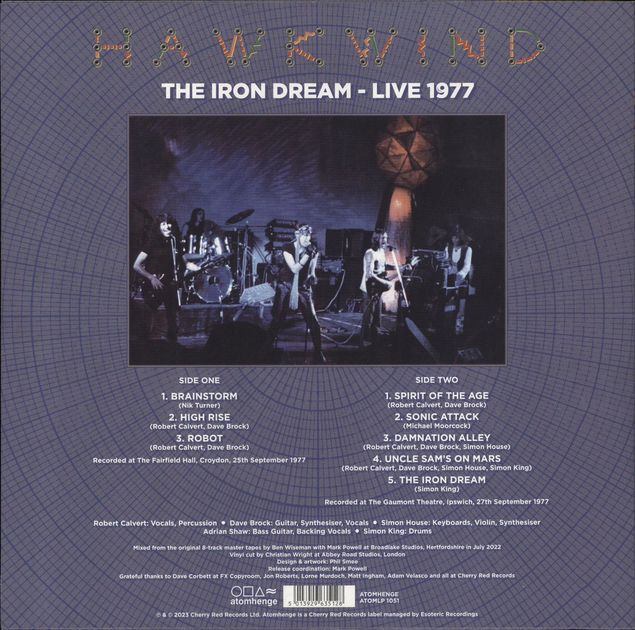 Hawkwind The Iron Dream - Live 1977 - RSD 2023 - Clear Vinyl UK Vinyl LP