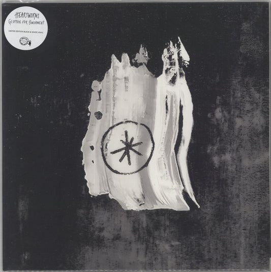 Heartworms Glutton For Punishment - Black & White Split Vinyl UK Vinyl LP