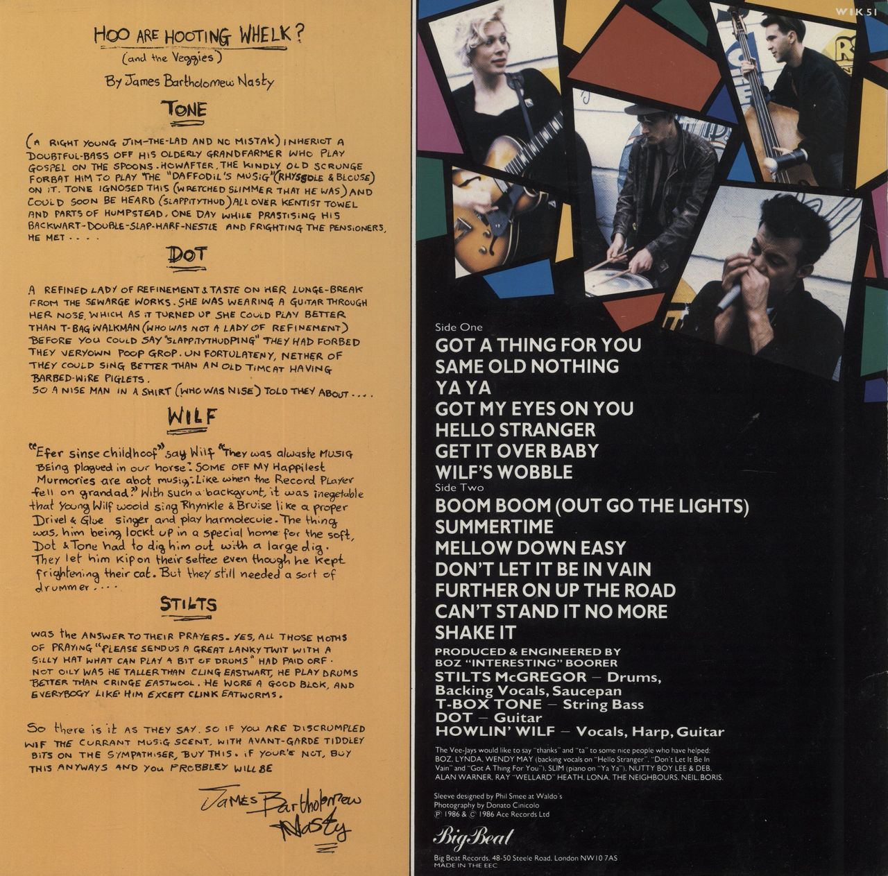 Howlin' Wilf & The Veejays Cry Wilf! UK Vinyl LP