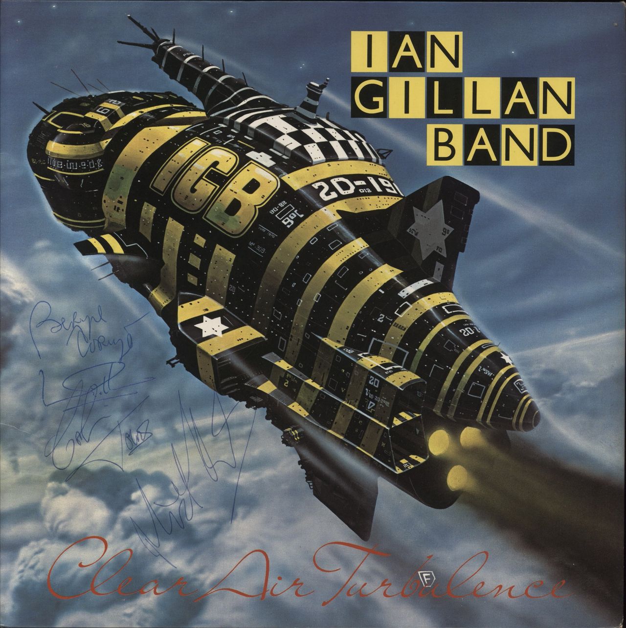 Ian Gillan Clear Air Turbulence - Autographed UK Vinyl LP