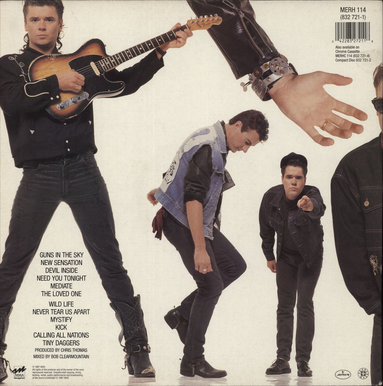 Inxs Kick - Red Hype Sticker UK Vinyl LP