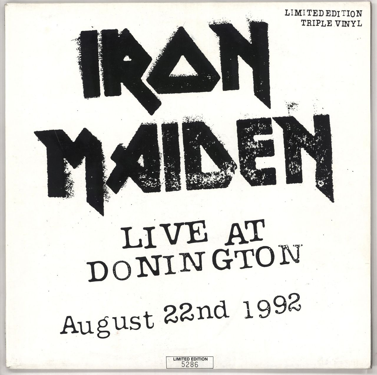 Iron Maiden Live At Donington UK 3-LP vinyl set