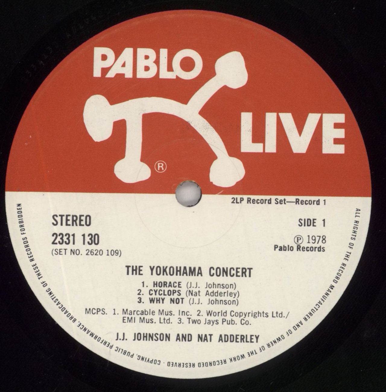 J.J. Johnson The Yokohama Concert UK 2-LP vinyl set