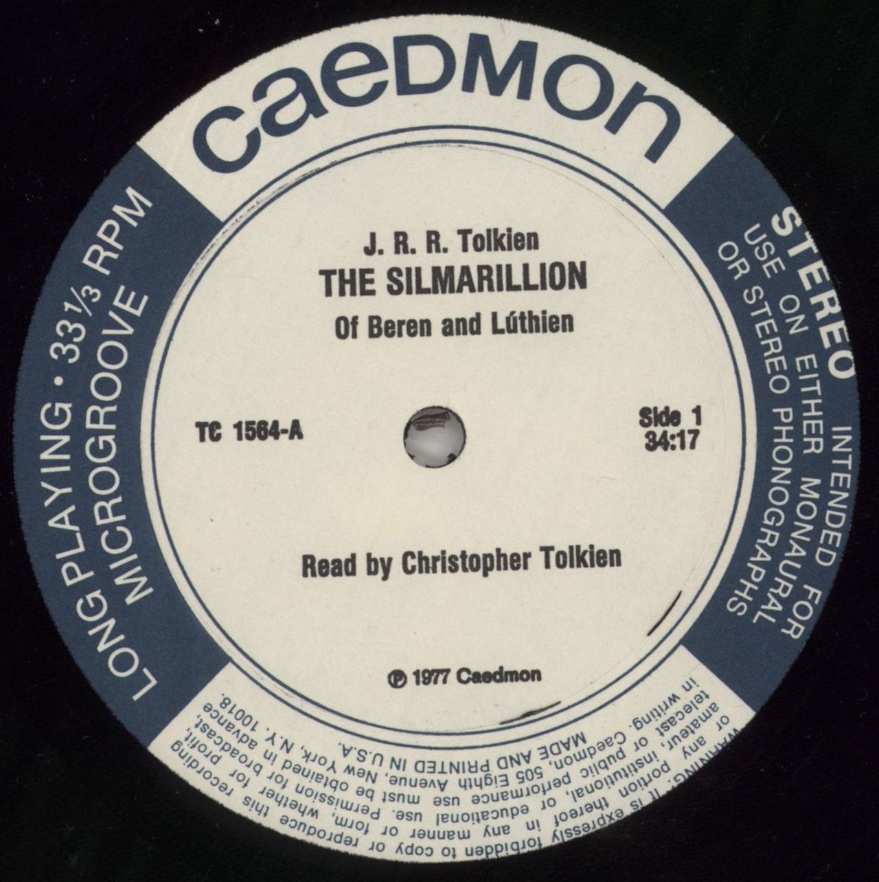 J.R.R. Tolkien The Silmarillion - VG US Vinyl LP