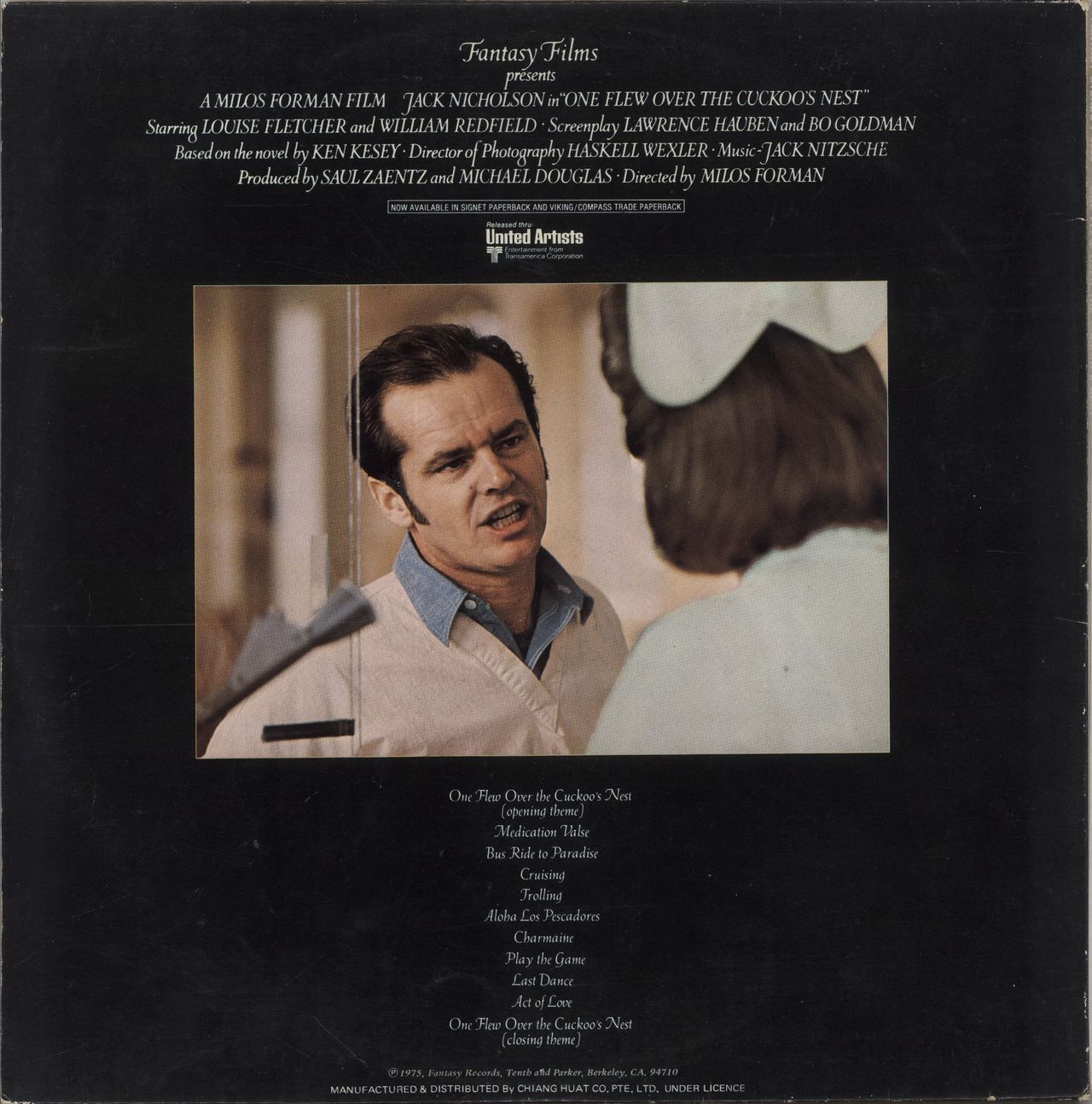 Jack Nitzsche One Flew Over The Cuckoo's Nest - Hype-Stickered US Vinyl LP