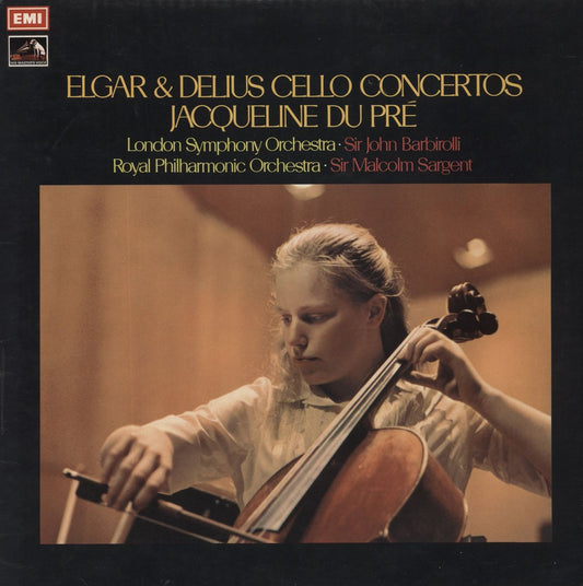 Jacqueline Du Pré Elgar & Delius Cello Concertos - Autographed UK Vinyl LP