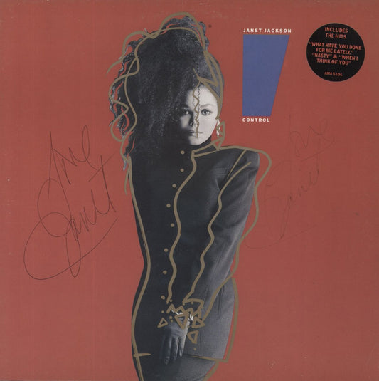 Janet Jackson Control - Autographed UK Vinyl LP