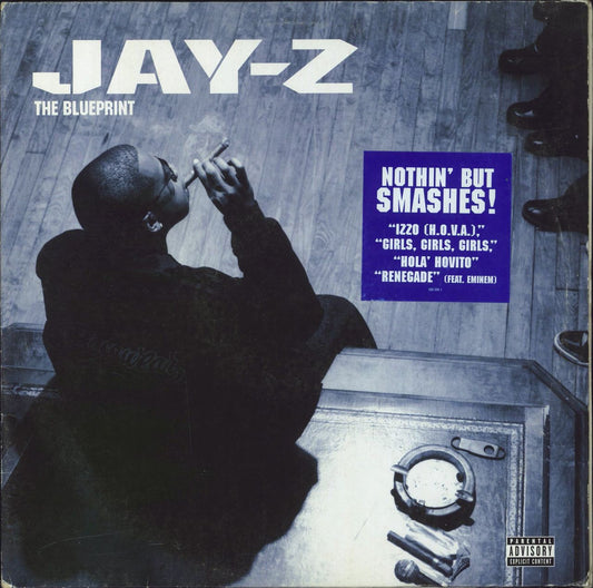 Jay-Z The Blueprint - Blue Vinyl - VG UK 2-LP vinyl set