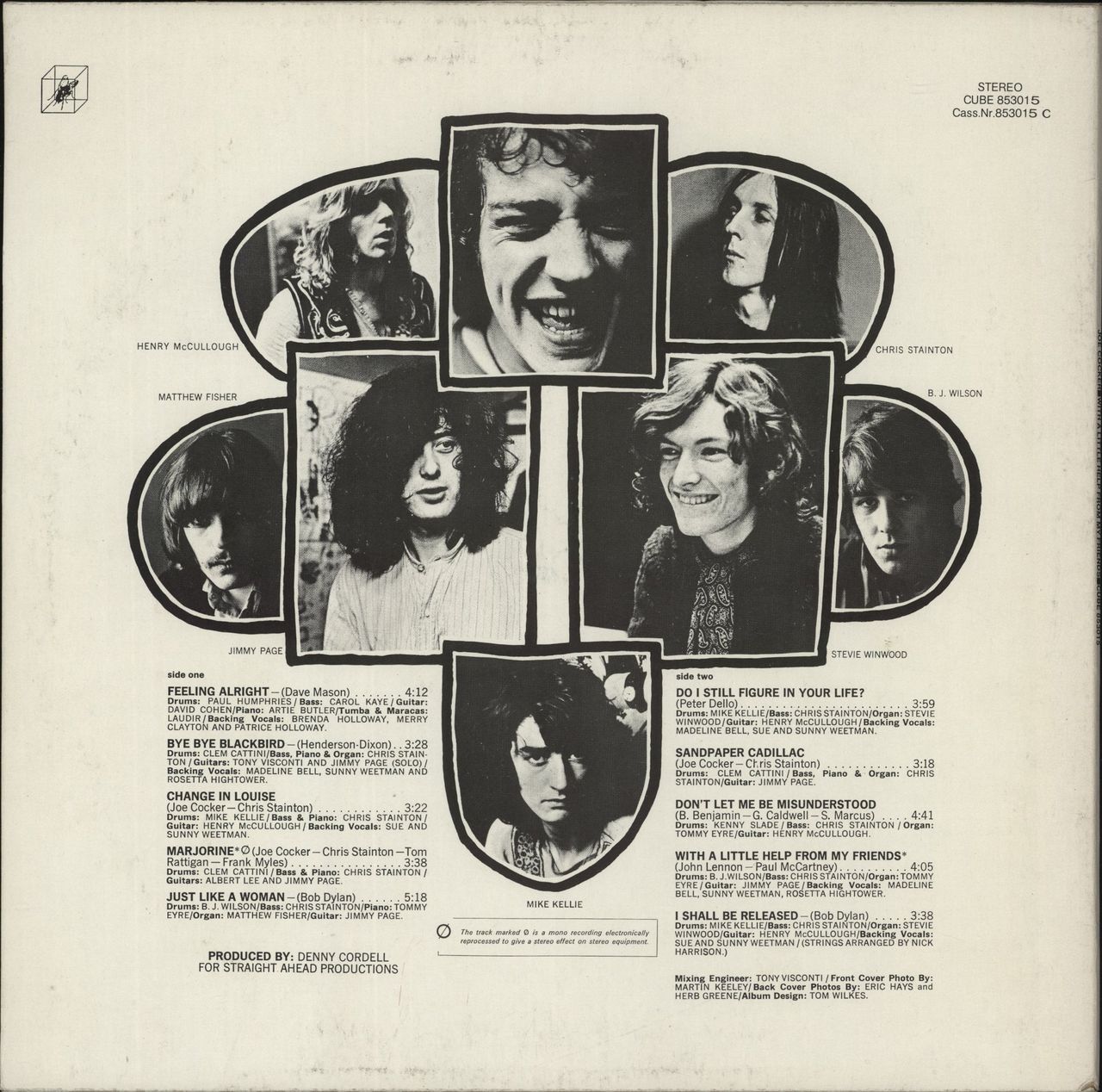 Joe Cocker With A Little Help From My Friends French Vinyl LP