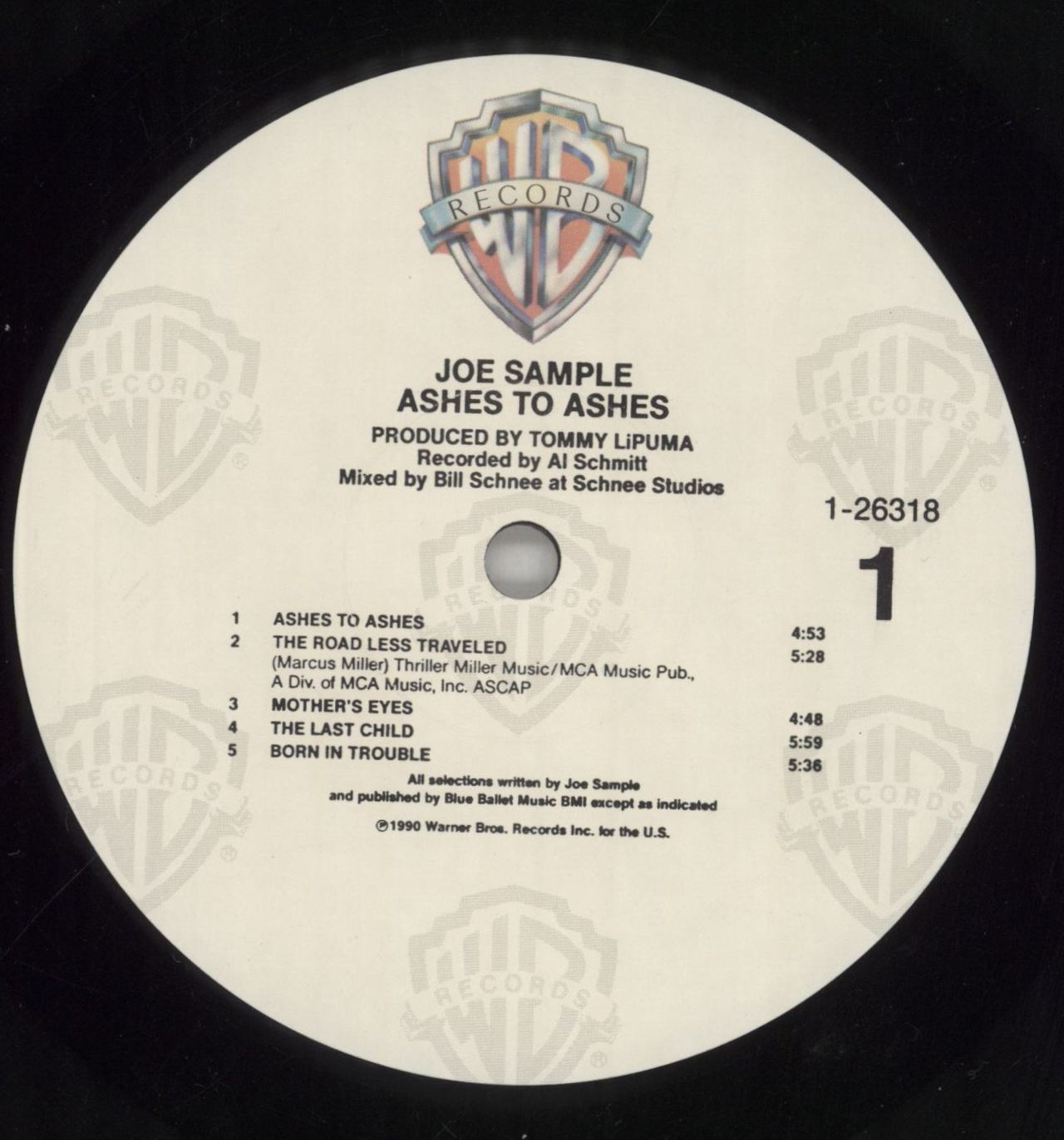 Joe Sample Ashes To Ashes US Vinyl LP
