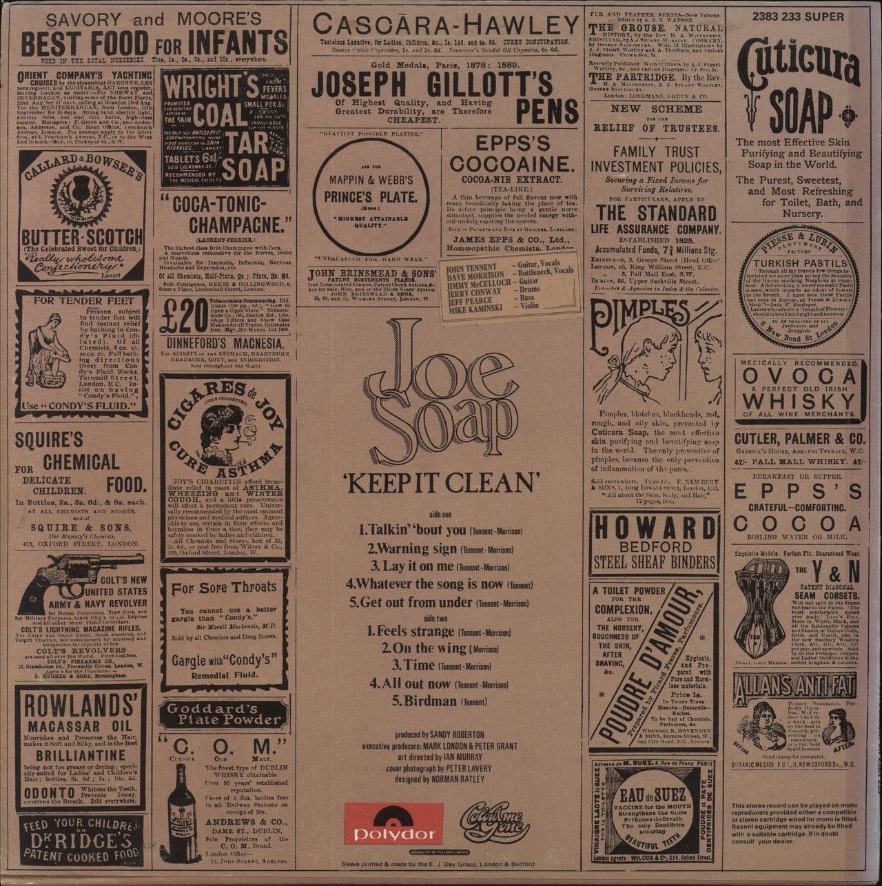 Joe Soap Keep It Clean UK Vinyl LP