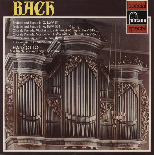 Johann Sebastian Bach Bach: At The Silbermann Organ At Fraureuth UK Vinyl LP