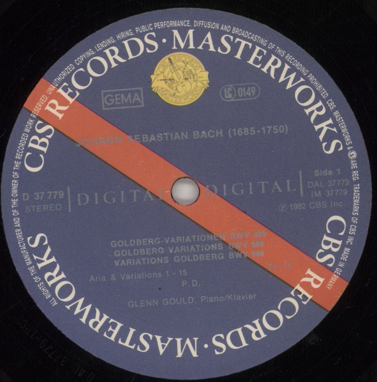 Johann Sebastian Bach J. S. Bach: The Goldberg Variations German Vinyl LP