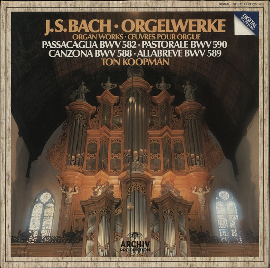 Johann Sebastian Bach Organ Works - Passacaglia BWV 582 / Pastorale BWV 590 / Canzona BWV 588 / Allabreve BWV 589 German Vinyl LP