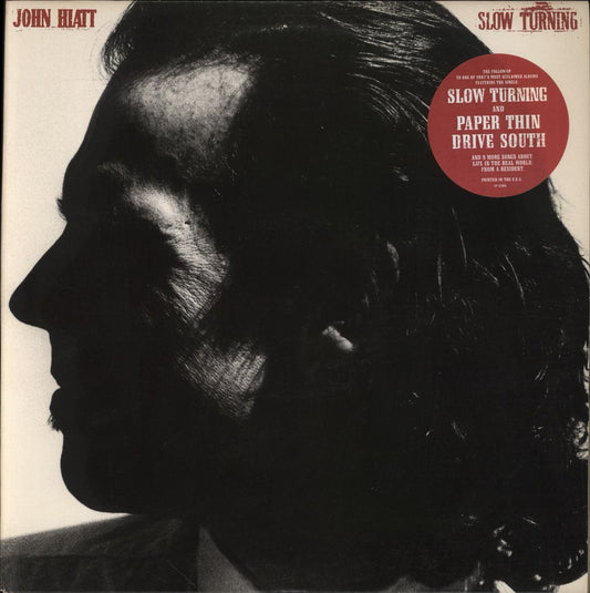 John Hiatt Slow Turning - Gold Stamped US Vinyl LP