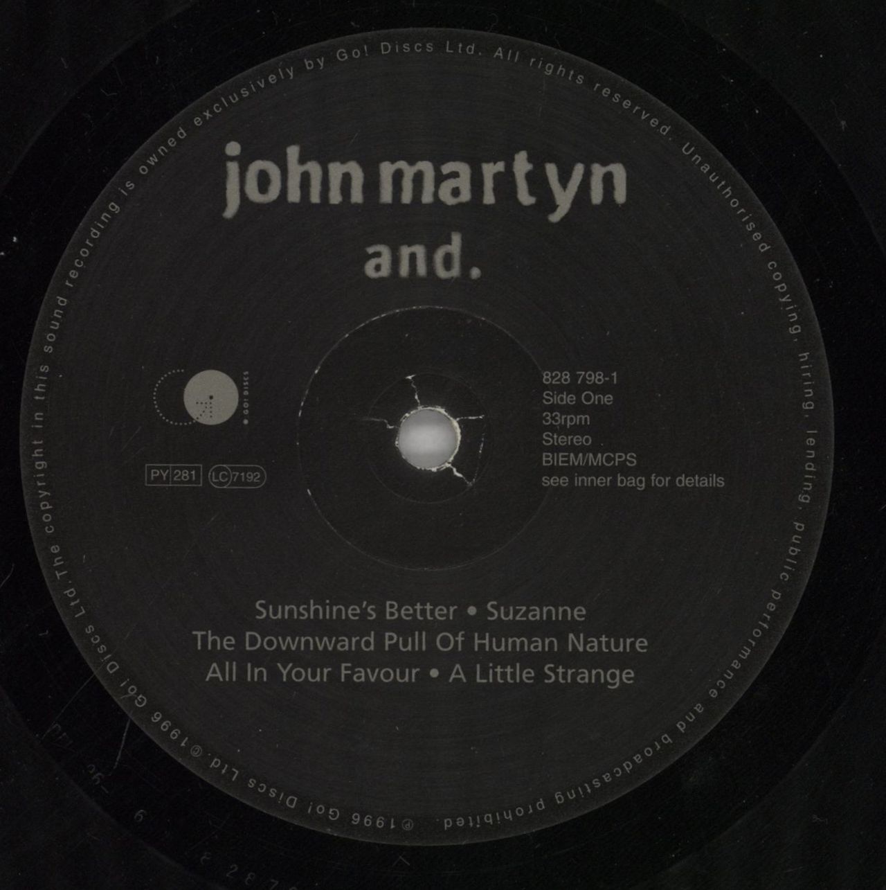 John Martyn And. German Vinyl LP