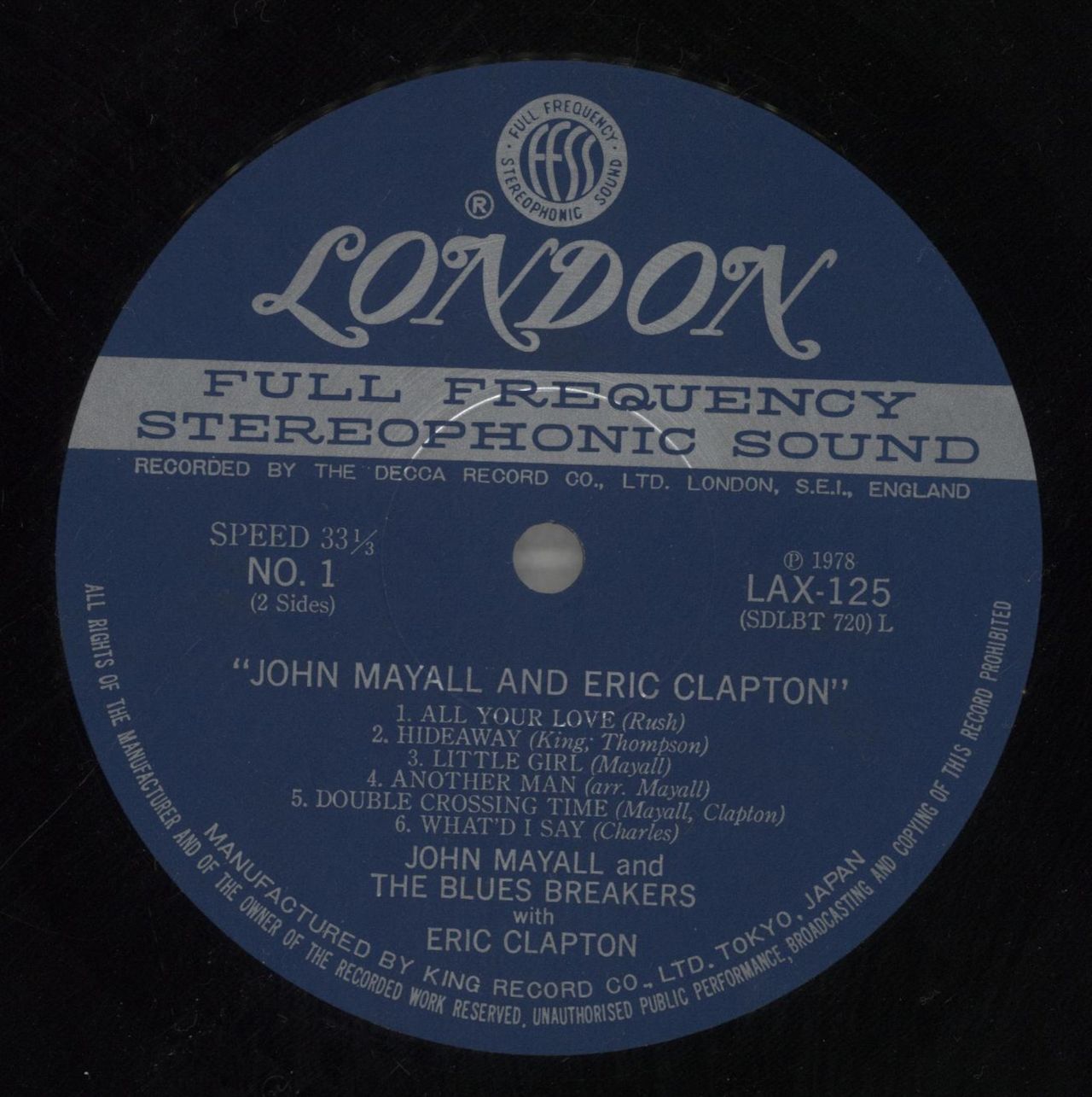 John Mayall Blues Breakers - EX Japanese Vinyl LP