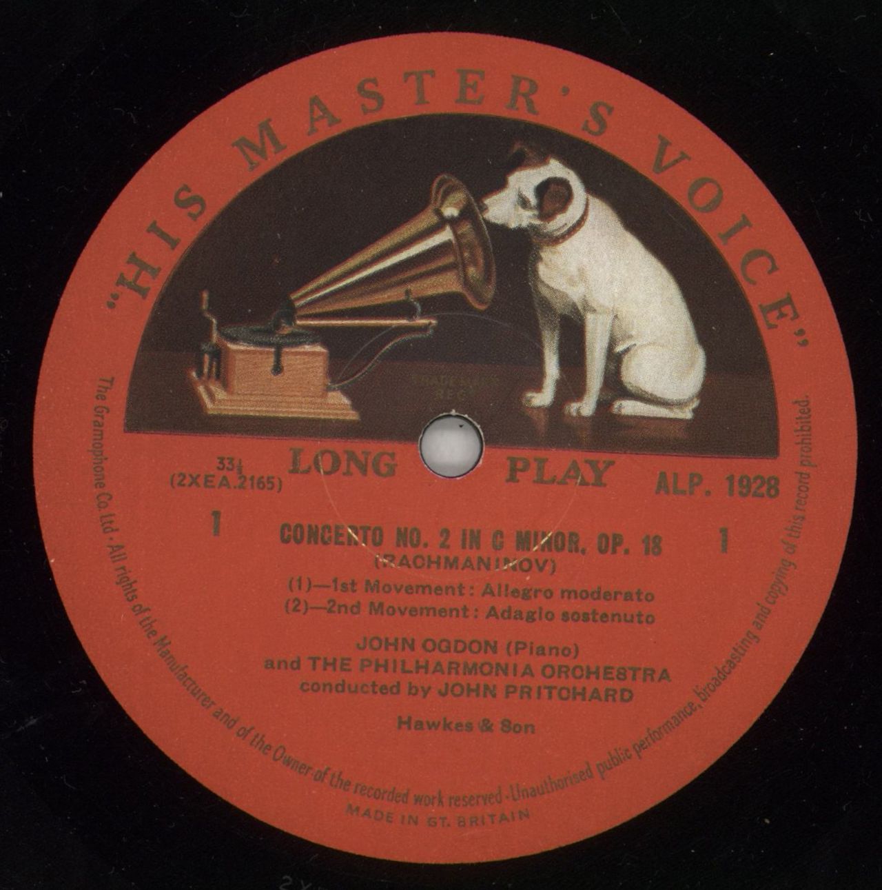 John Ogdon Rachmaninov Piano Concerto No. 2 in C Minor UK Vinyl LP
