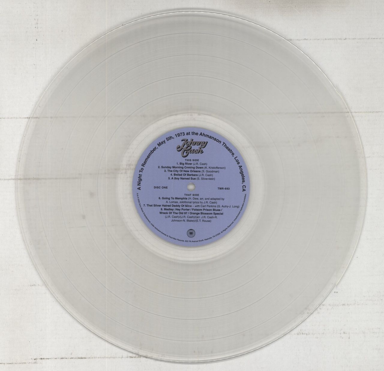 Johnny Cash A Night To Remember - Clear Vinyl + Bonus 7", DVD & Mailer US 2-LP vinyl set