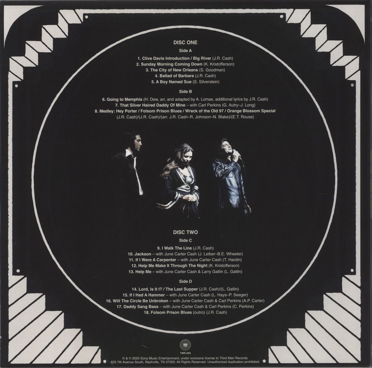 Johnny Cash A Night To Remember - Clear Vinyl + Bonus 7", DVD & Mailer US 2-LP vinyl set