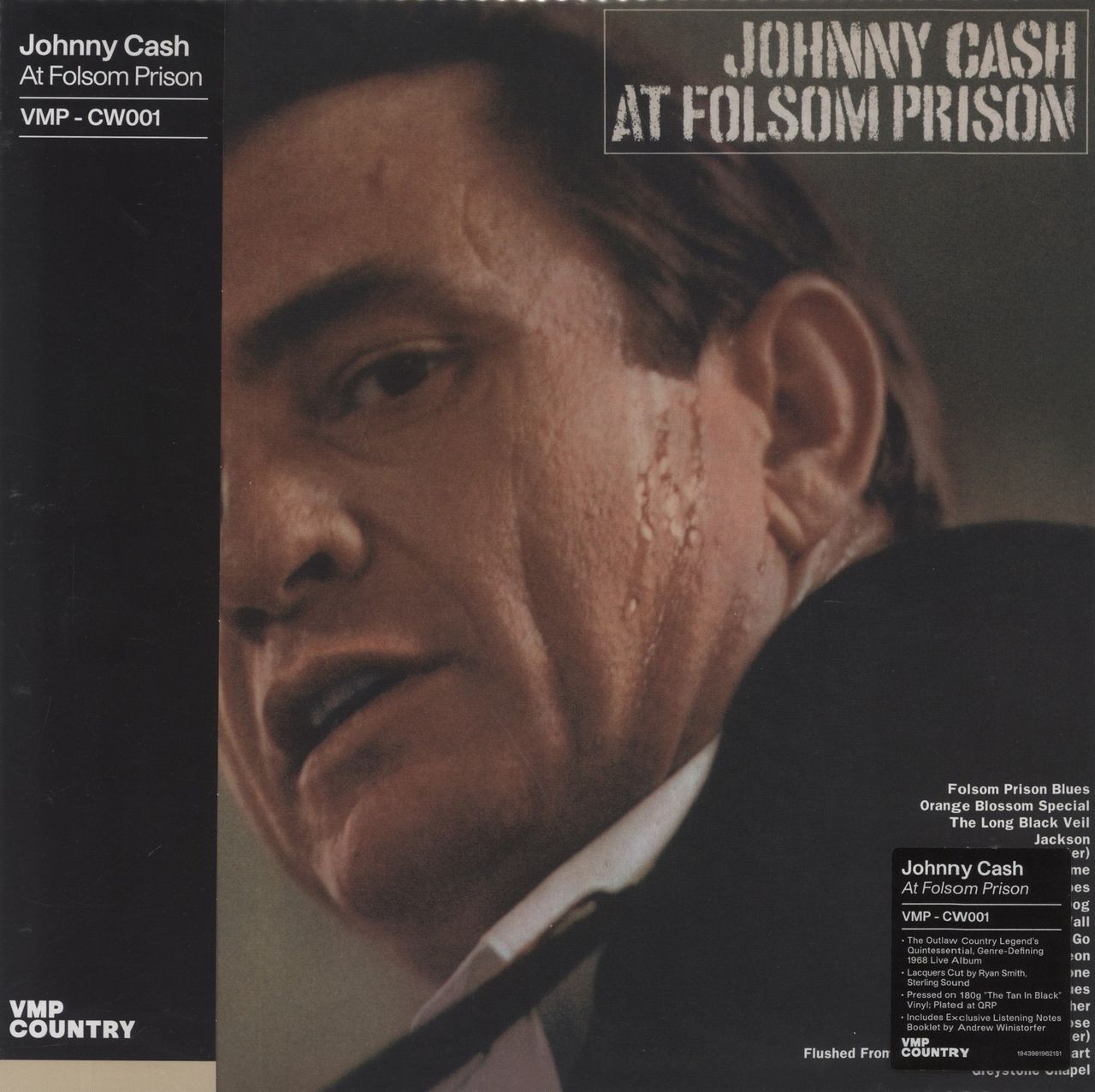 Johnny Cash At Folsom Prison - 180 Gram Tan with Black Swirl US Vinyl LP