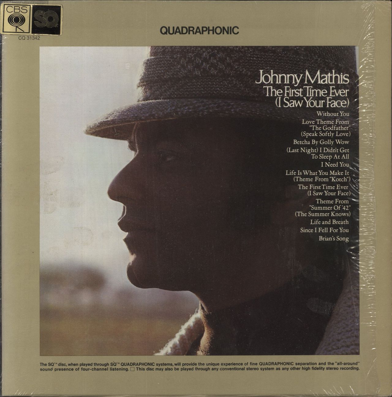 Johnny Mathis The First Time Ever (I Saw Your Face) - Quadraphonic US Vinyl LP