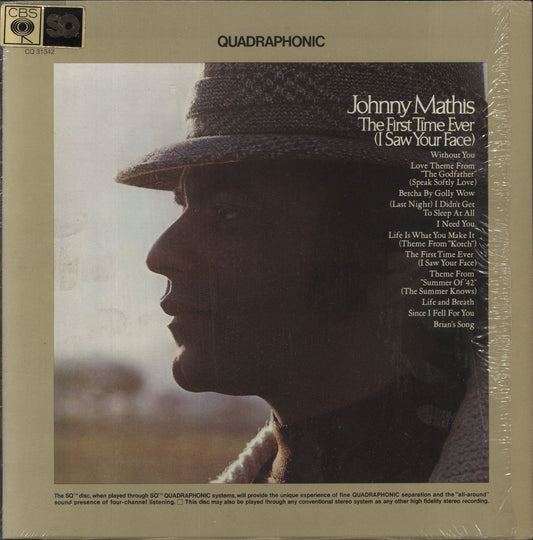 Johnny Mathis The First Time Ever (I Saw Your Face) - Quadraphonic US Vinyl LP