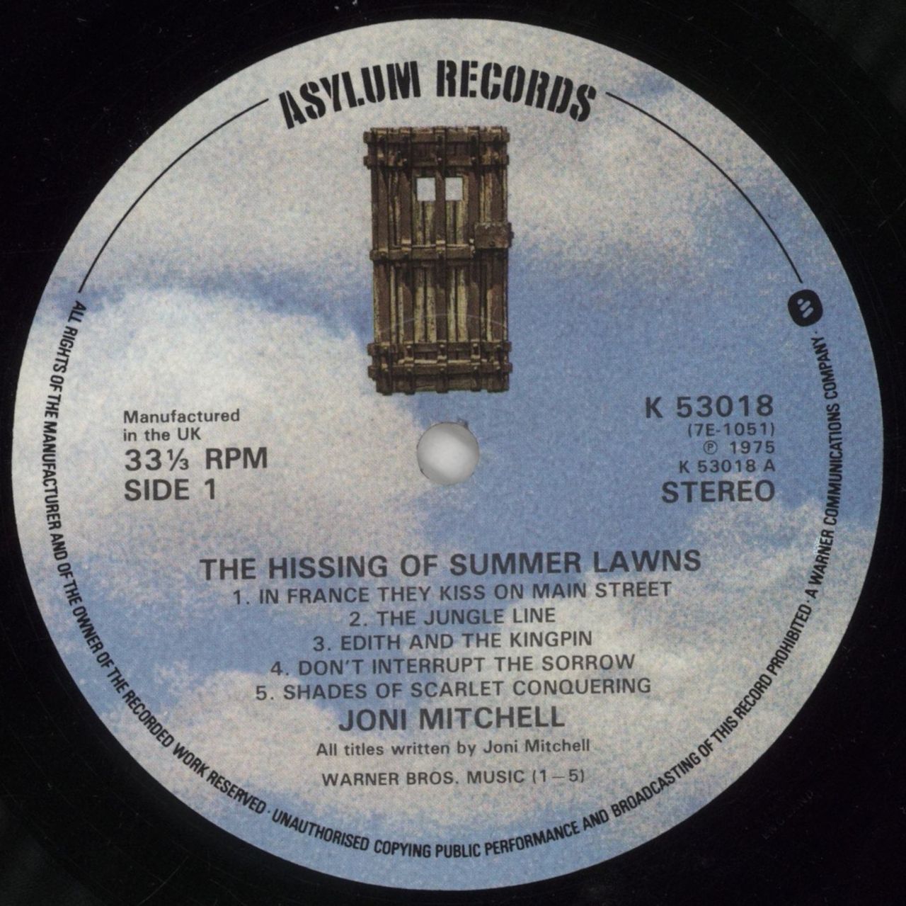 Joni Mitchell The Hissing Of Summer Lawns - Nimbus Supercut - EX UK Vinyl LP