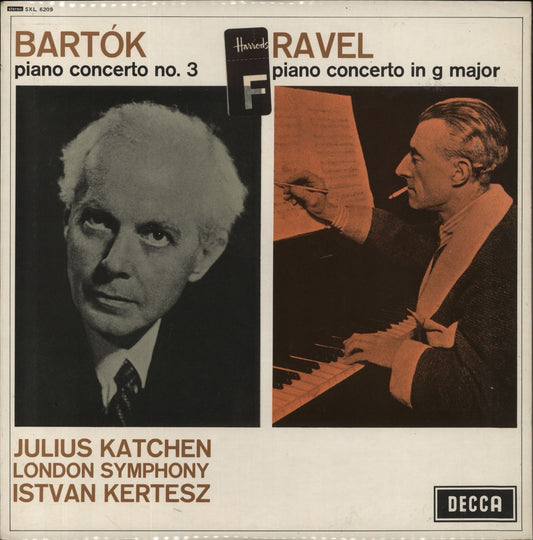 Julius Katchen Bartók: Piano Concerto No. 3 / Ravel: Piano Concerto In G Major UK Vinyl LP