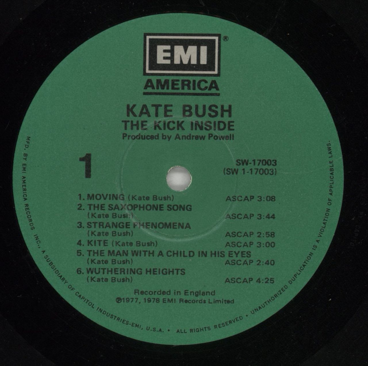 Kate Bush The Kick Inside - shrink US Vinyl LP