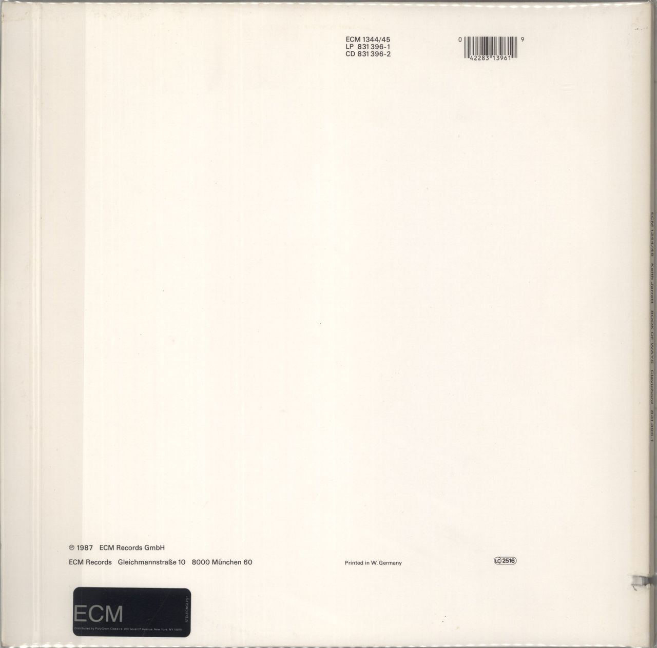 Keith Jarrett Book Of Ways US 2-LP vinyl set