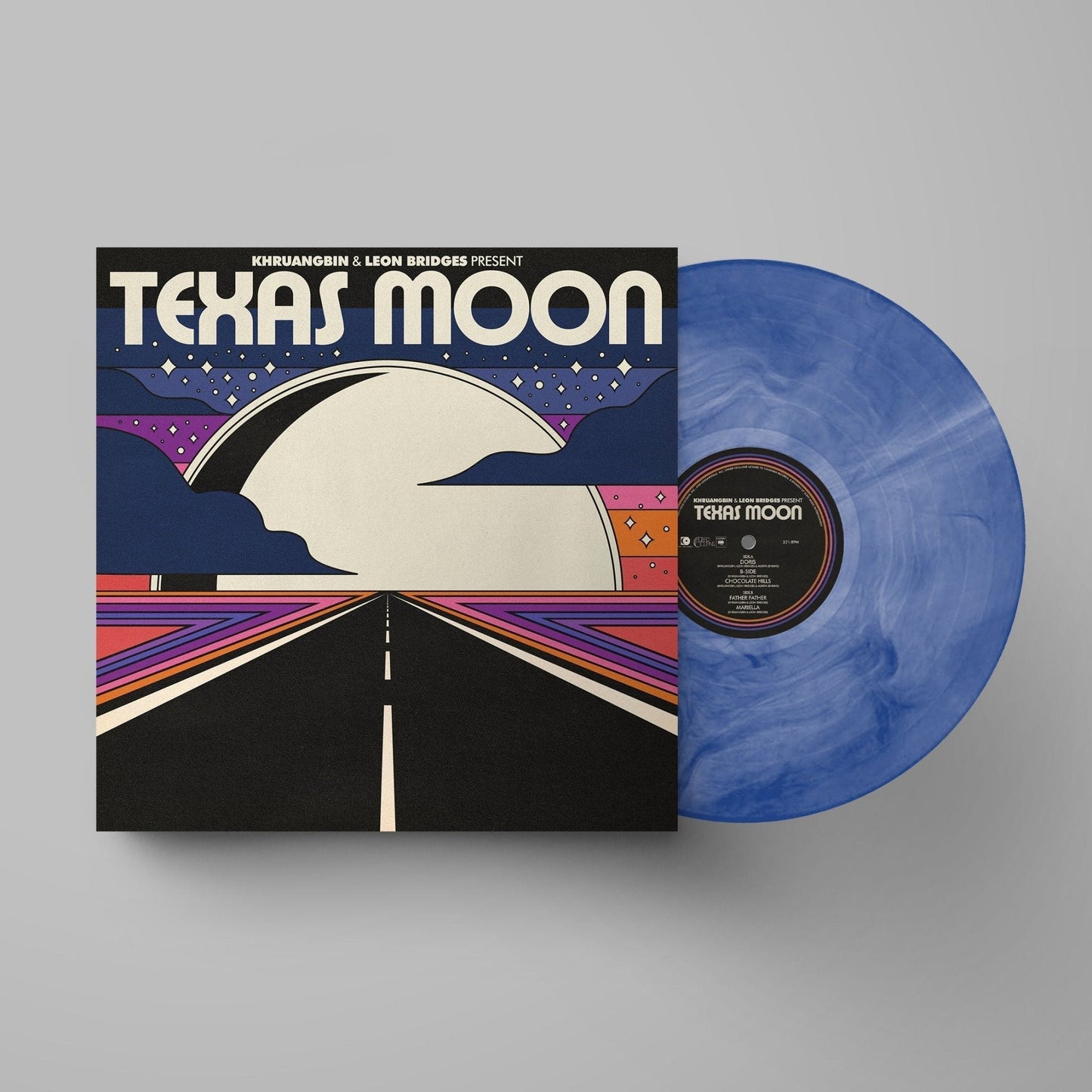 Khruangbin & Leon Bridges - Texas Moon - Blue Daze Vinyl LP Record