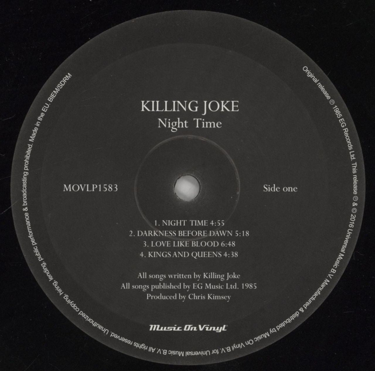 Killing Joke Night Time - 180 Gram Vinyl UK Vinyl LP