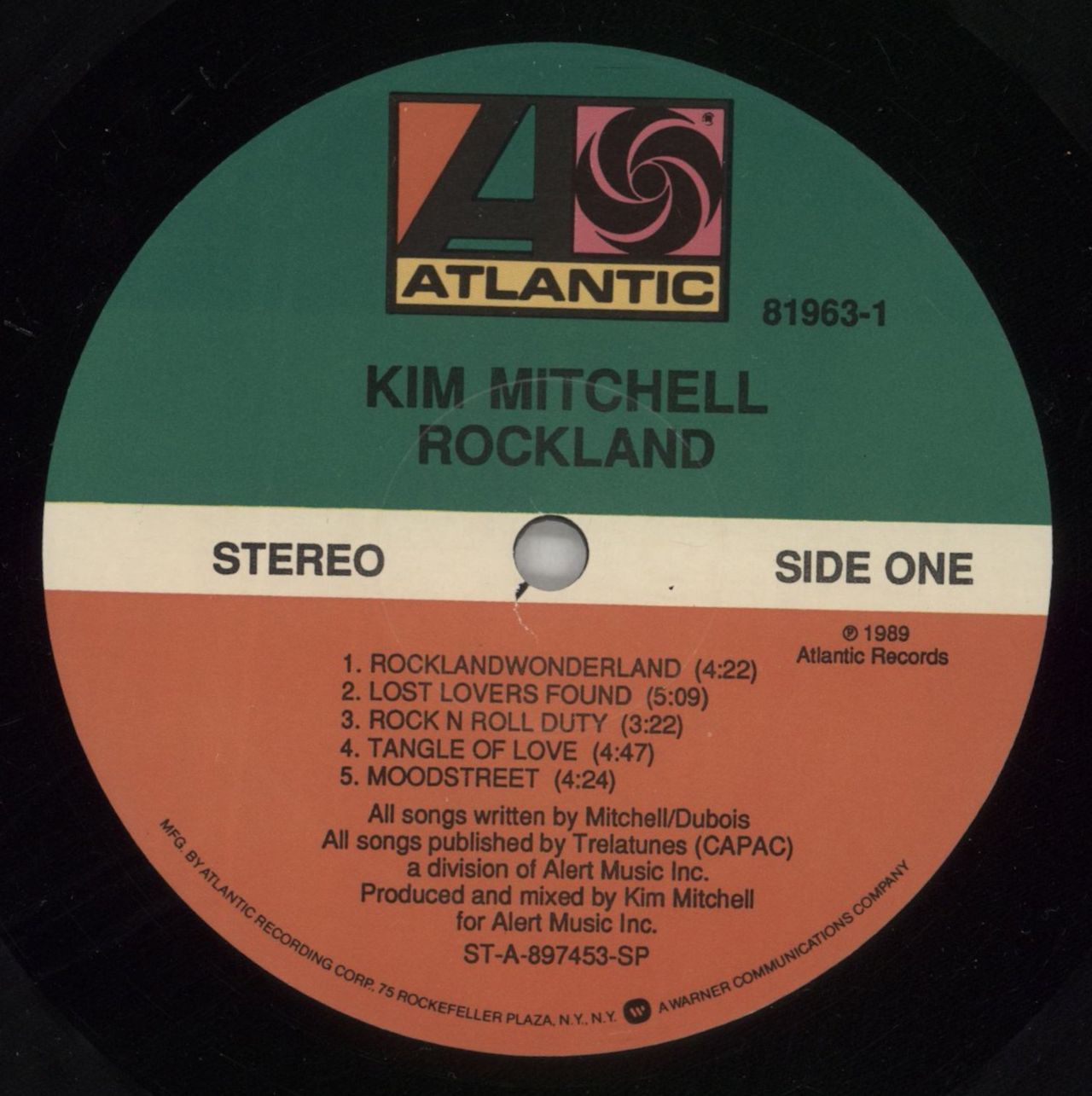 Kim Mitchell Rockland - stickered shrink US Vinyl LP