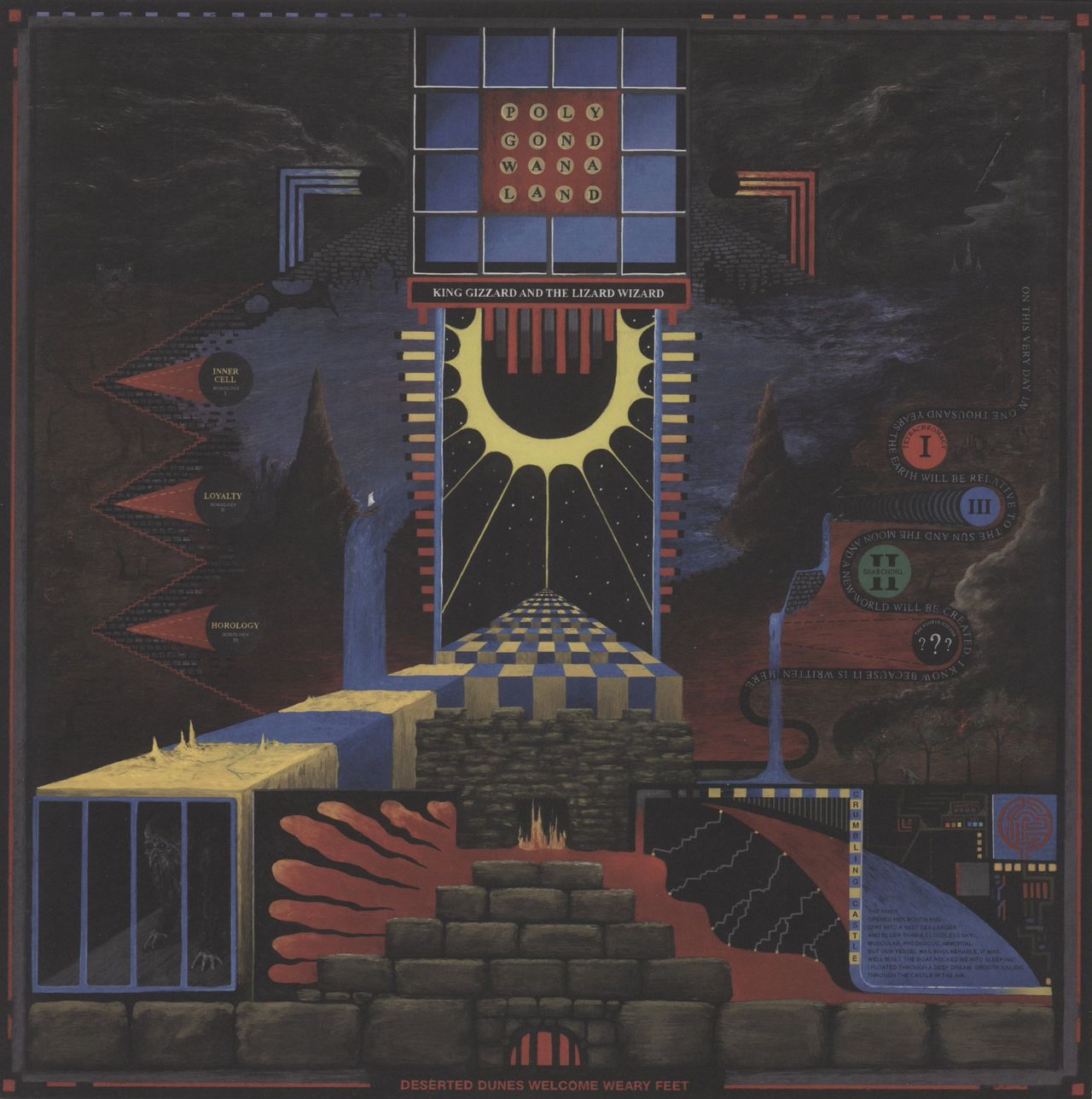 King Gizzard And The Lizard Wizard Polygondwanaland - Blue Splatter Vinyl UK Vinyl LP