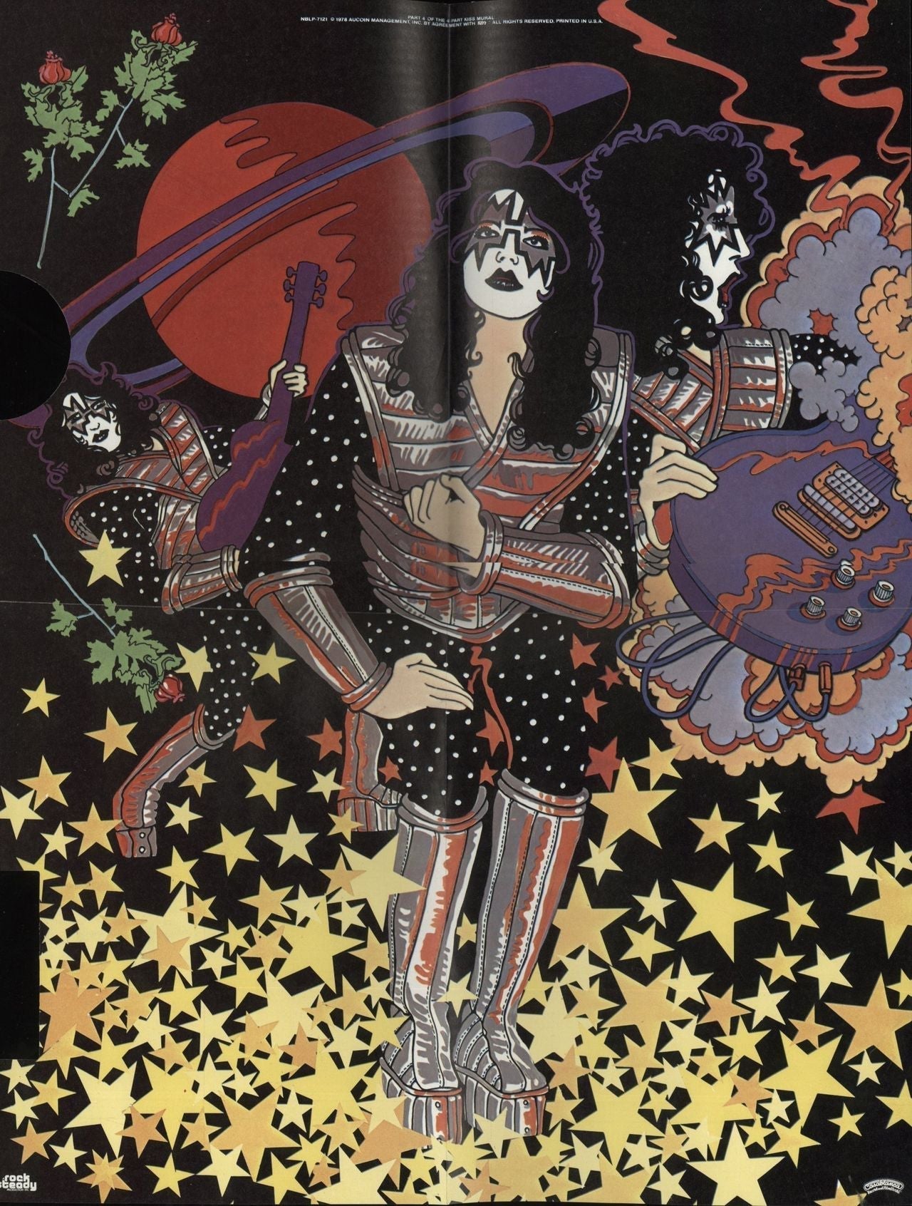 Kiss Ace Frehley + Mural Poster - Shrink US Vinyl LP